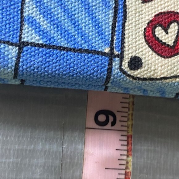 Brighton With Love From Me To You Bow Zip Canvas Fabric Makeup Pouch Bag 9"x5.5" - Picture 7 of 7